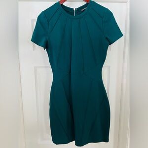 Express Dark Green Bandage-Like Dress